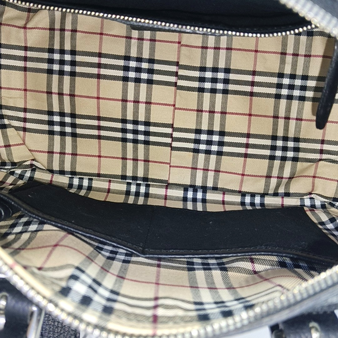 Calfskin Top Handle Bag Black