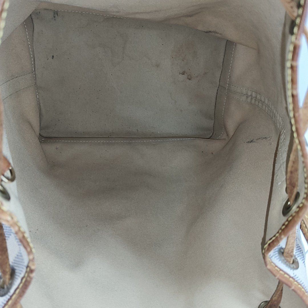 NOÉ GM Damier Azur Coated Canvas White