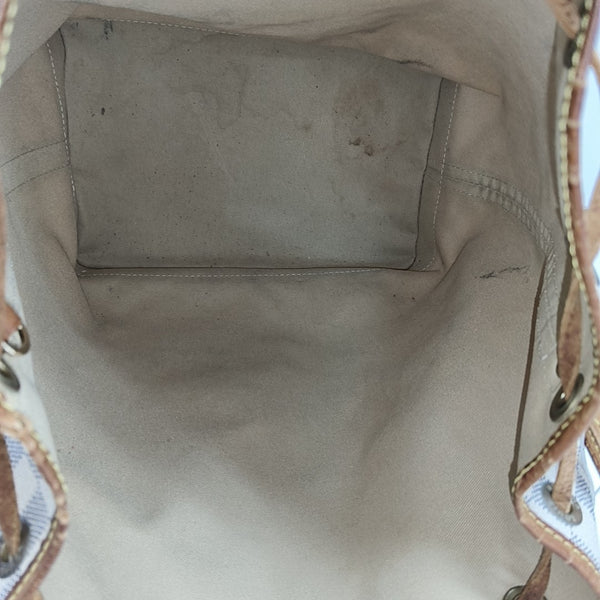 NOÉ GM Damier Azur Coated Canvas White