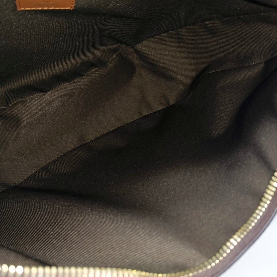 LOOP HOBO Monogram Coated Canvas Brown