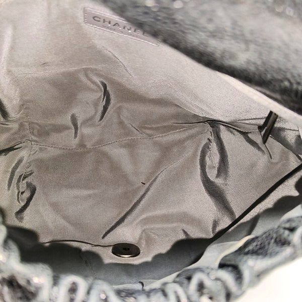 Quilted Grained Calfskin Shoulder Bag Black