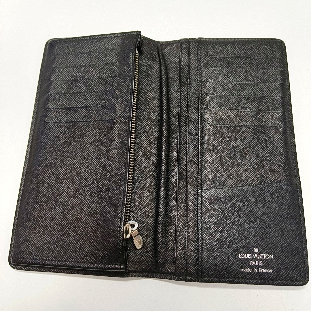 BRAZZA Damier Graphite Coated Canvas Black Wallet