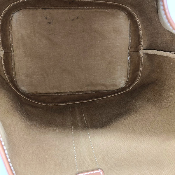 Authenticated pre-owned  TRIOMPHE CANVAS Medium Coated Canvas Brown - Bucket Bag at Looply