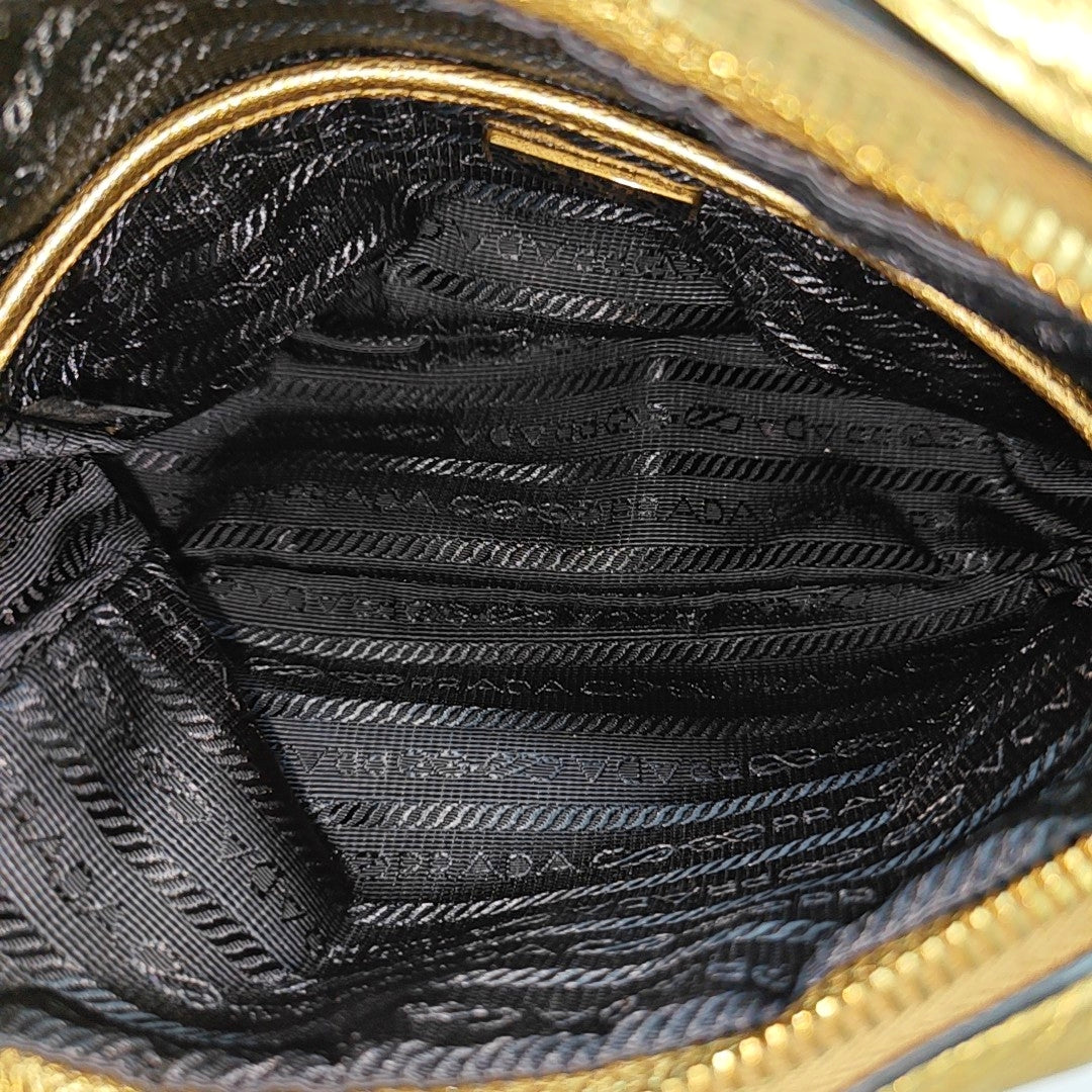Calfskin Shoulder Bag Gold