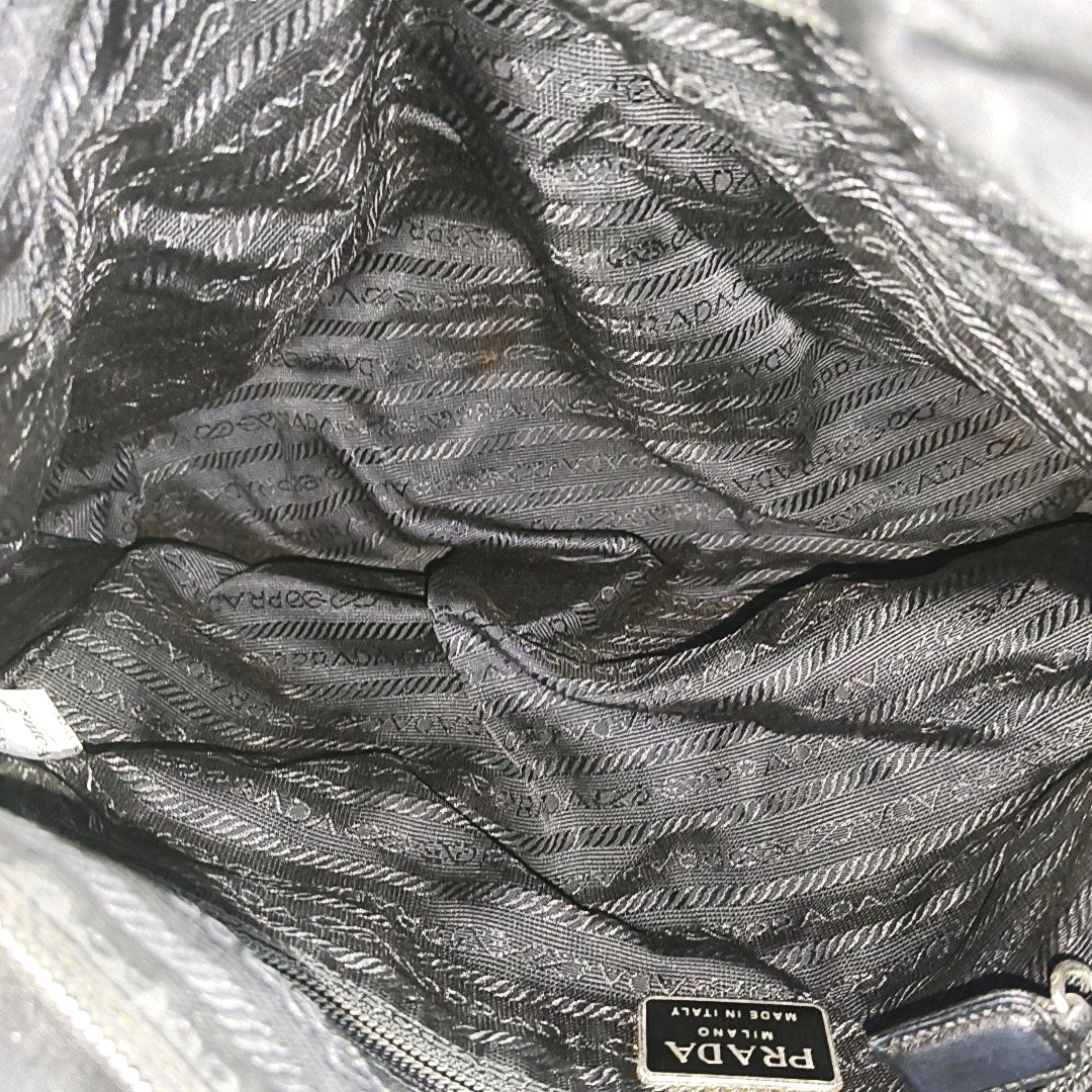 Nylon Shoulder Bag Black