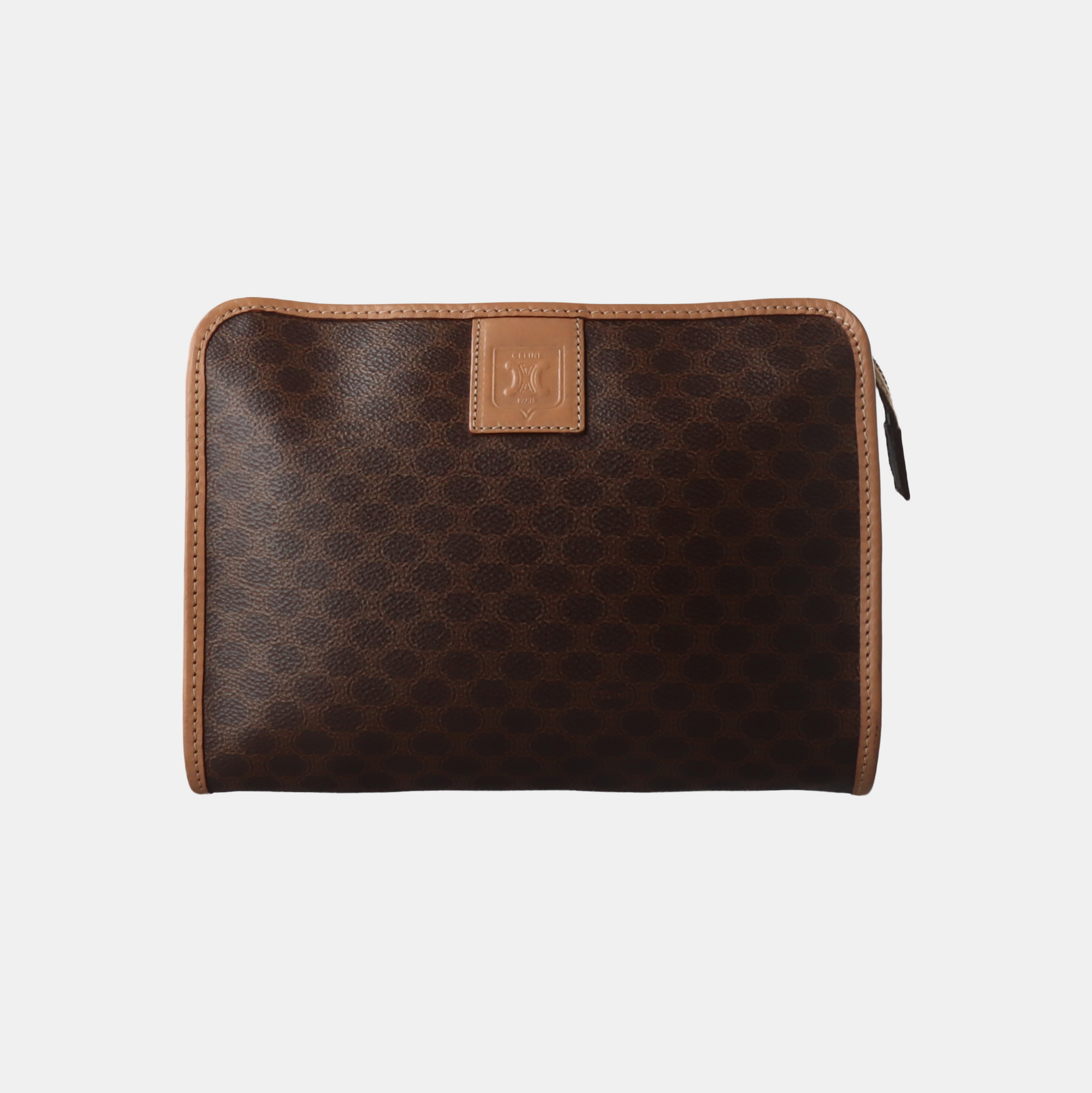 MACADAM CLUTCHE Coated Canvas Brown