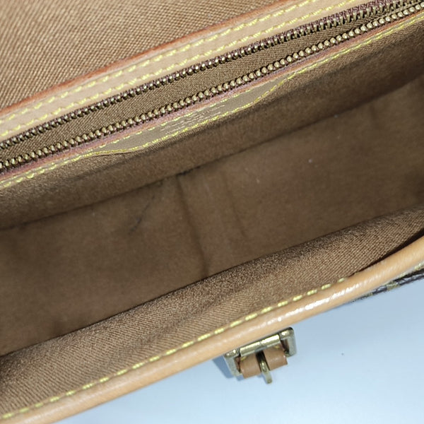 SOLOGNE PM Monogram Coated Canvas Brown
