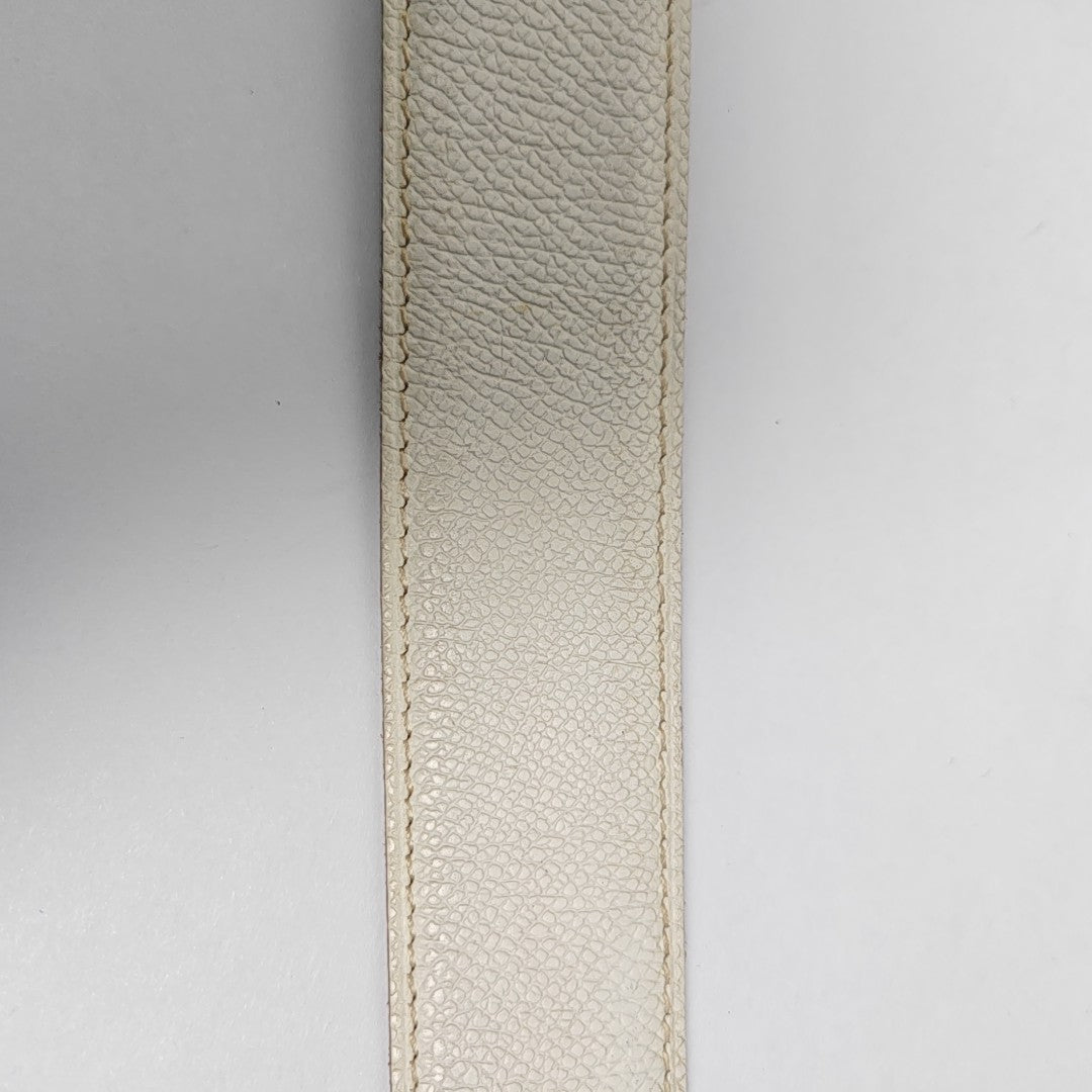 Leather Belt White