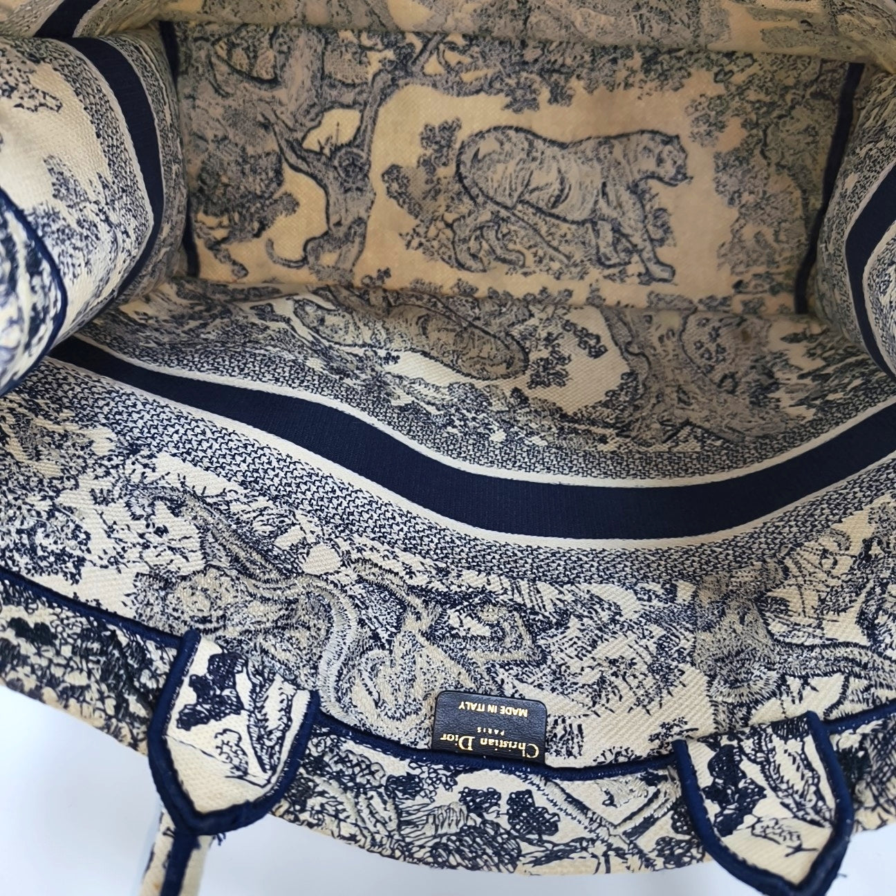 Book Tote Large Fabric Blue