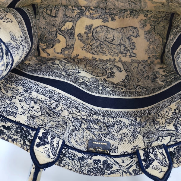 Book Tote Large Fabric Blue