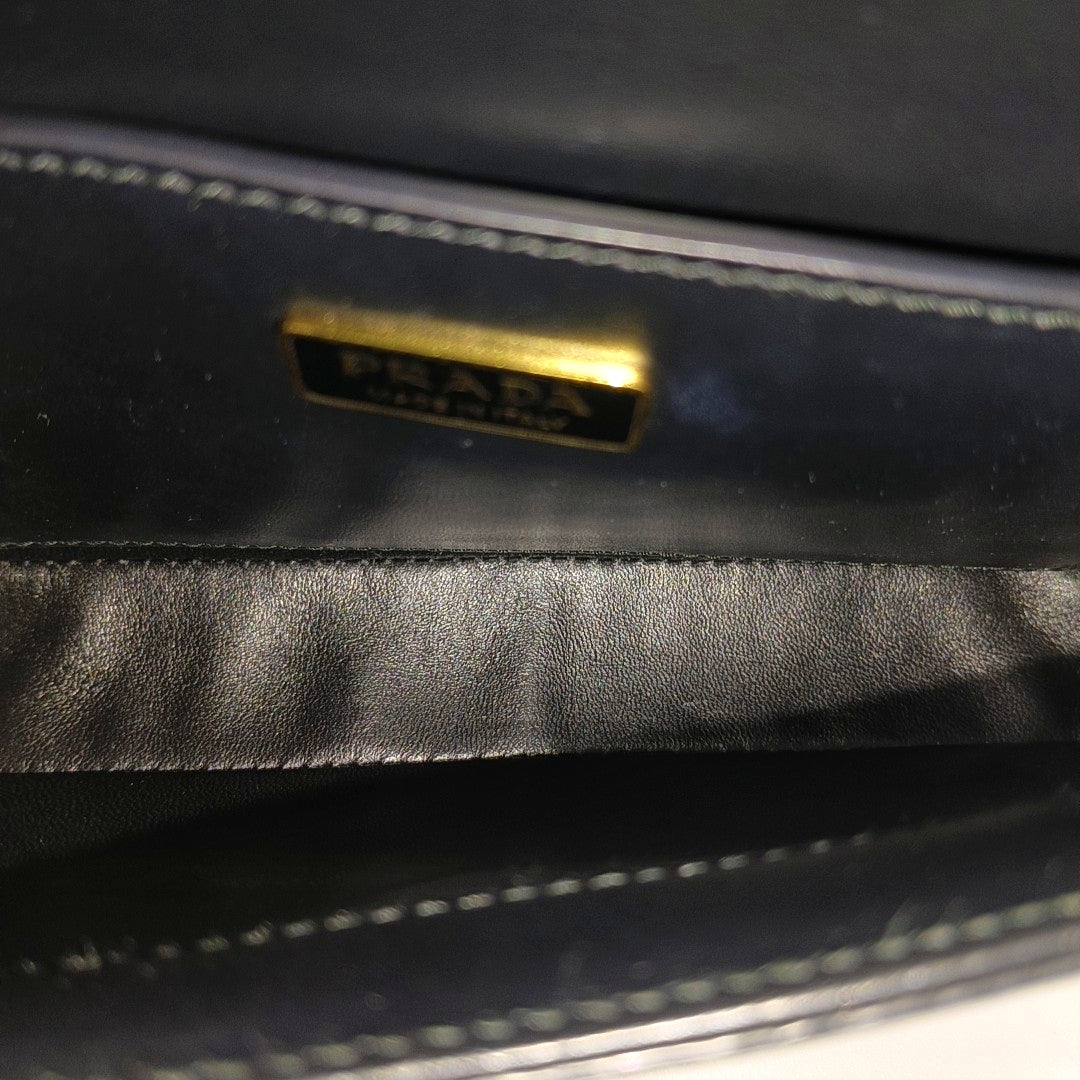 Calfskin Shoulder Bag Black