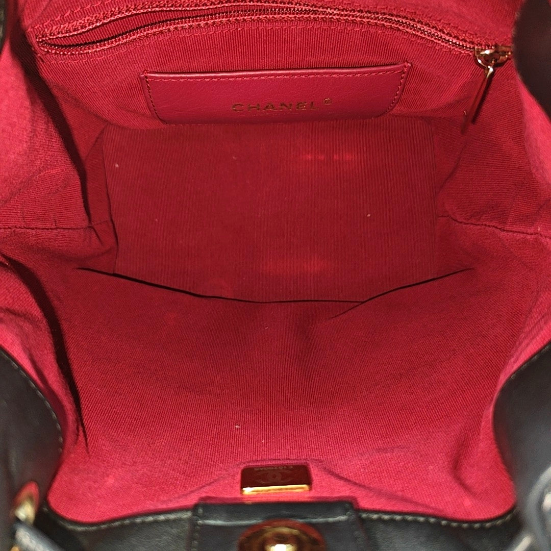 Quilted Lambskin Backpack Black