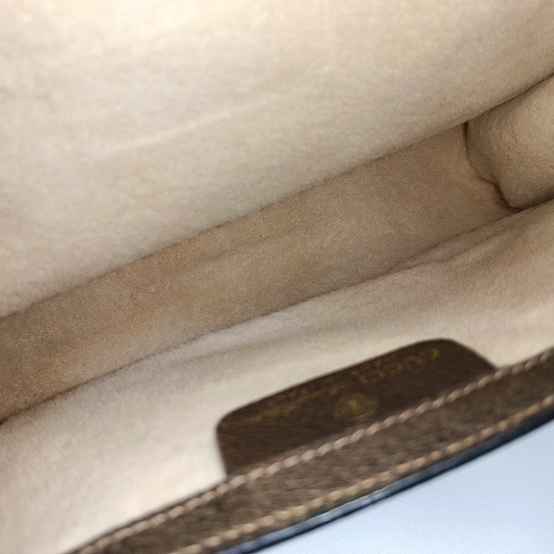 Ophidia Small Monogram Coated Canvas Beige