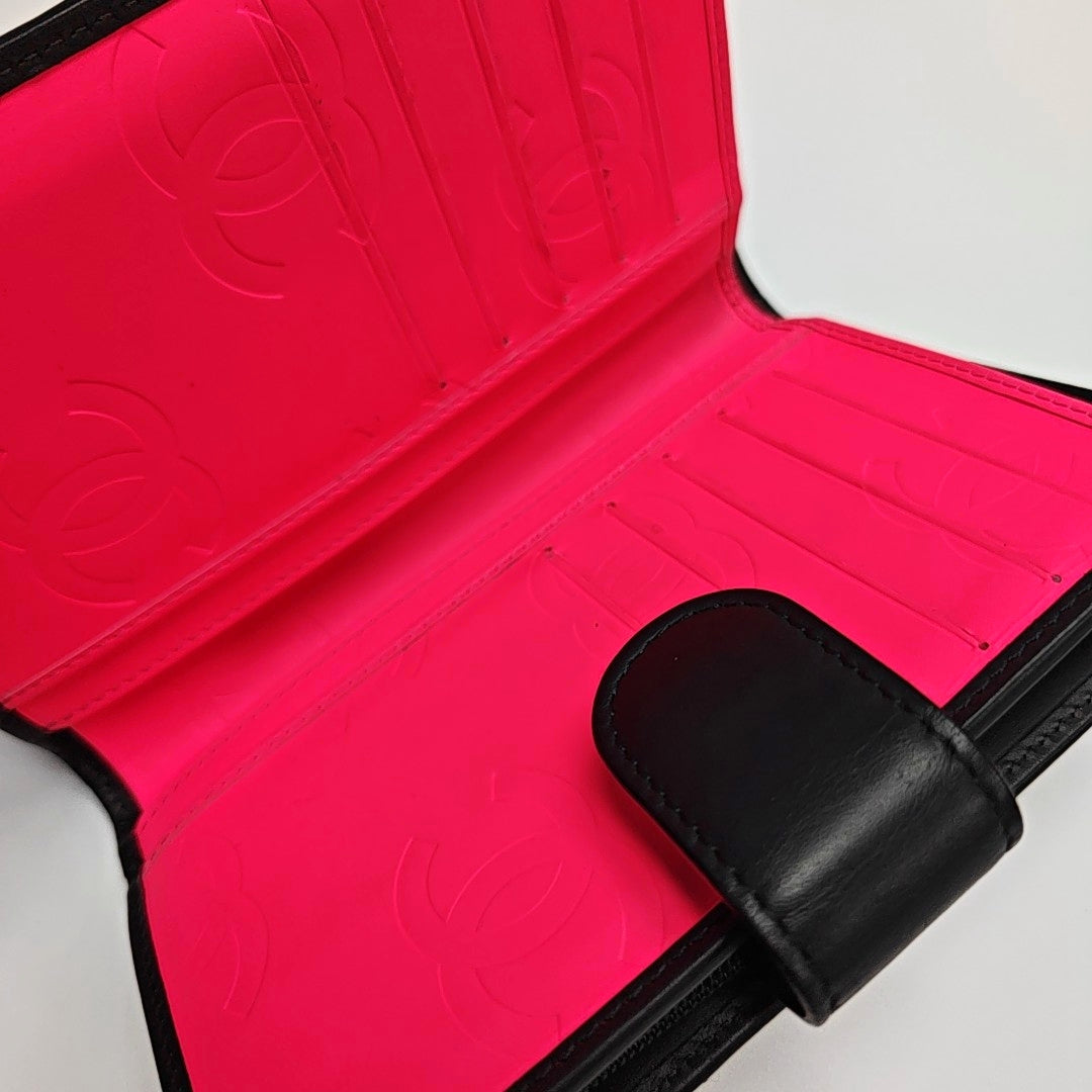 CAMBON Quilted Calfskin Black Wallet