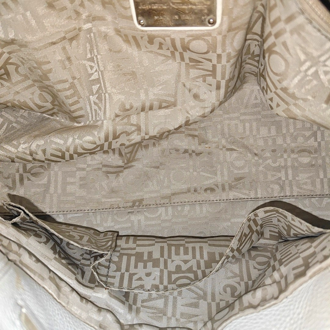 Calfskin Top Handle Bag White