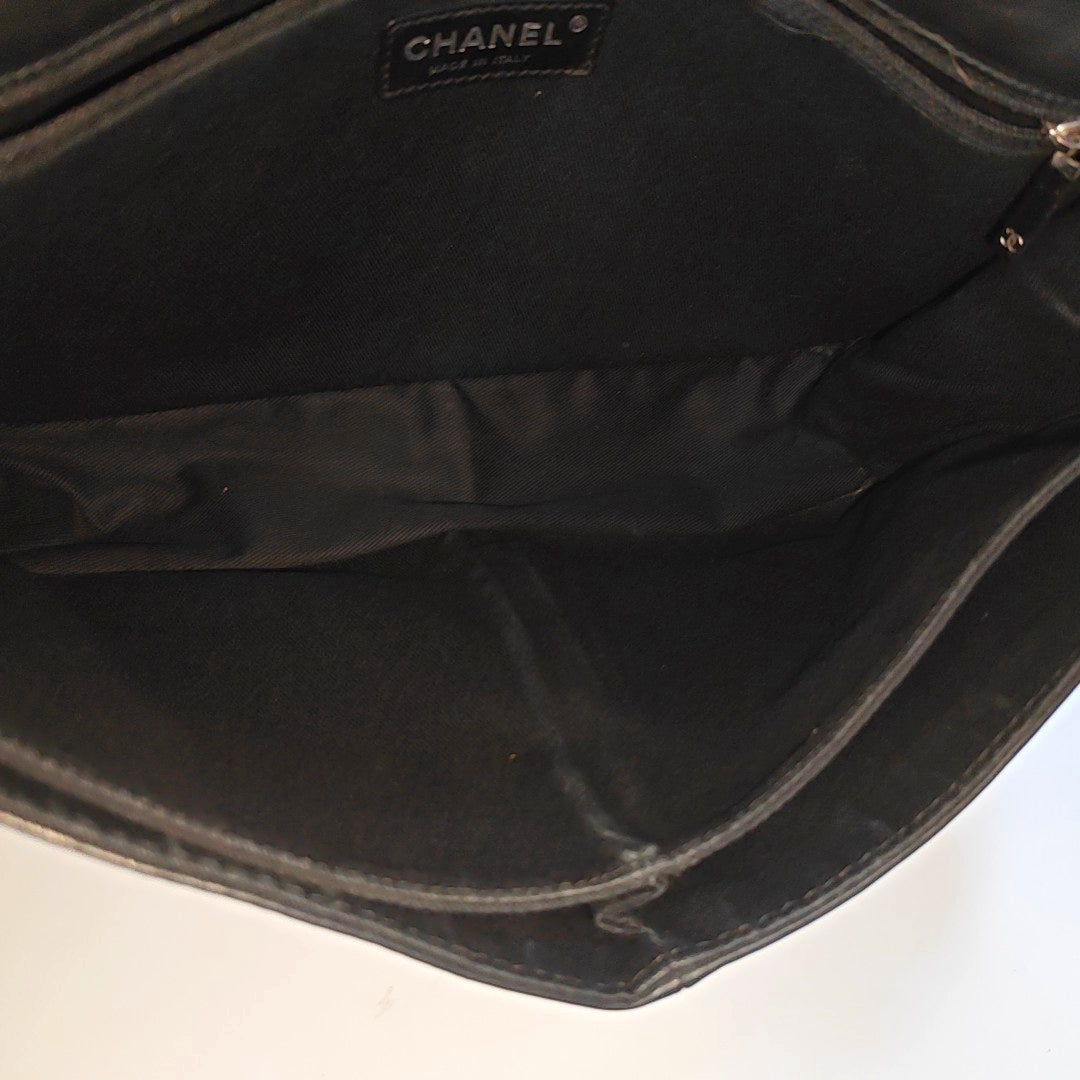 Medium Quilted Calfskin Black