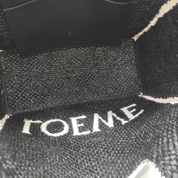Font Tote Large Straw Black