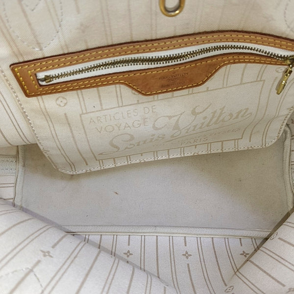 NEVERFULL PM Damier Azur Coated Canvas White