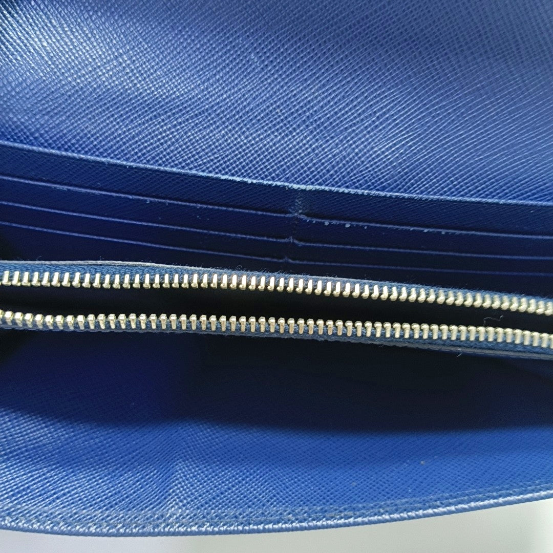 Saffiano Calfskin Wallet Blue