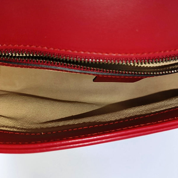 GG Marmont Medium Quilted Calfskin Red
