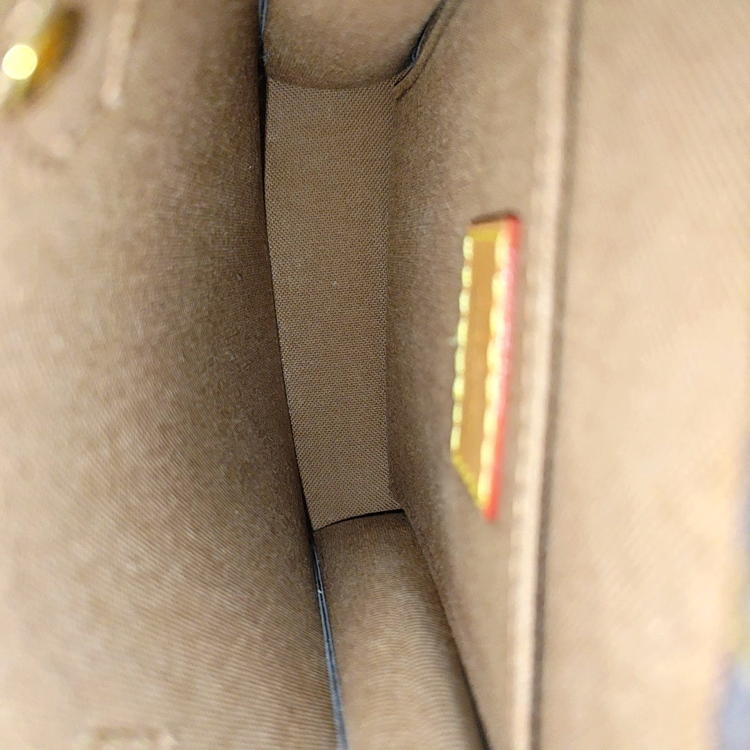 SAC PLAT Mini Monogram Coated Canvas Brown