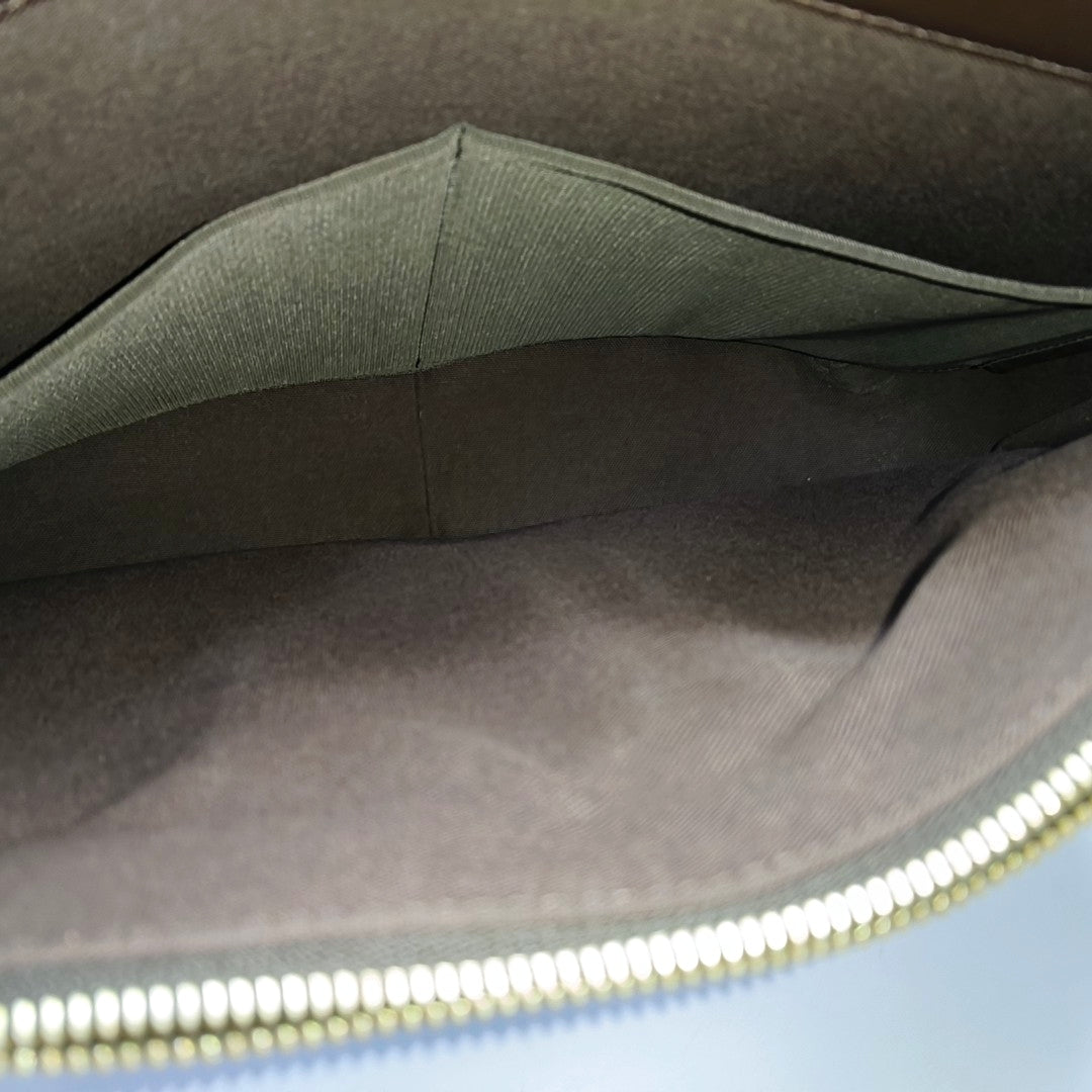 SPENCER Damier Ebene Coated Canvas Brown
