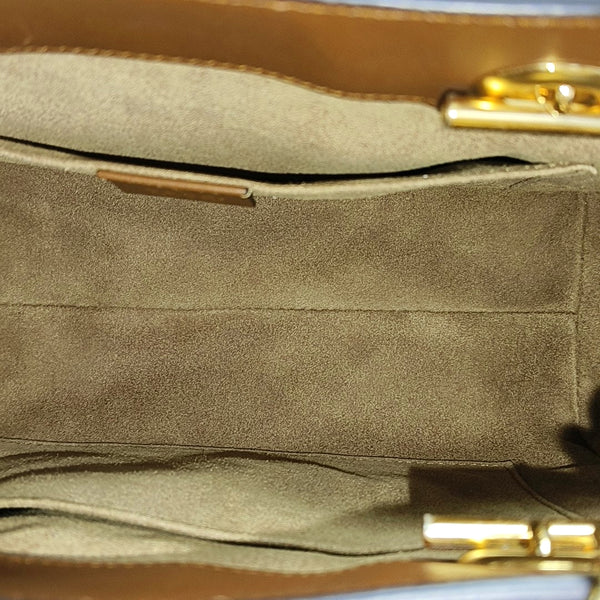 Padlock Small Monogram Coated Canvas Beige