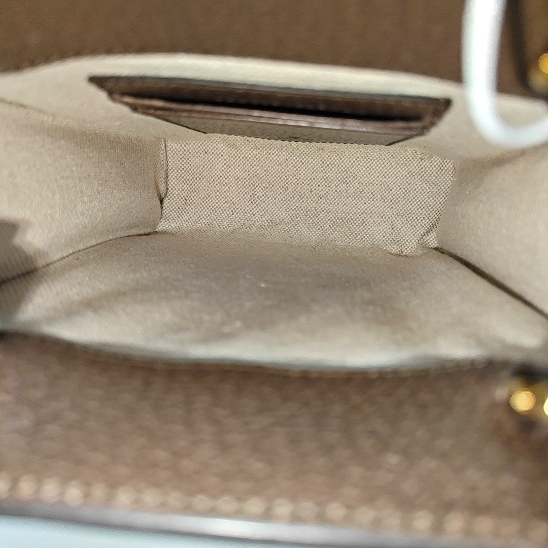 Ophidia Super Mini Monogram Coated Canvas Beige