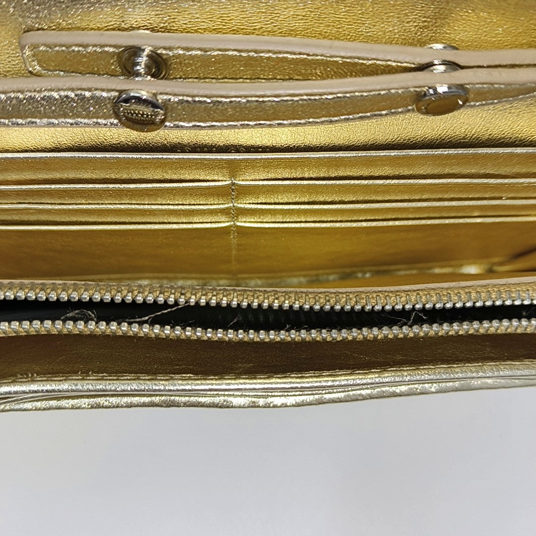 Matelassé Quilted Lambskin Gold