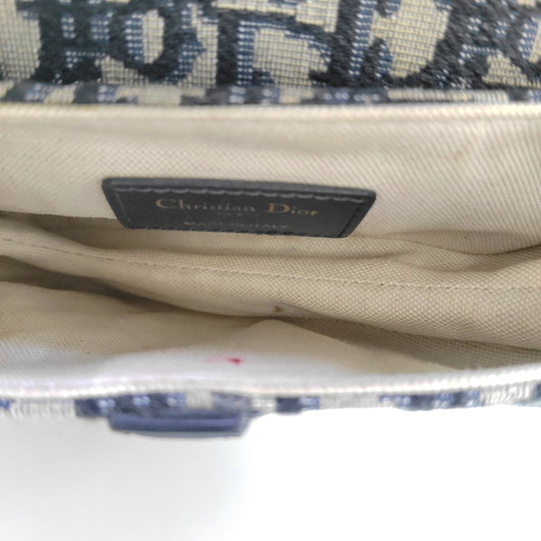 Saddle Mini Oblique Canvas Blue