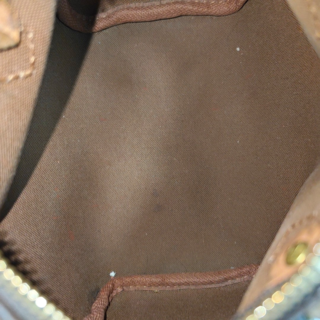 SPEEDY Nano Monogram Coated Canvas Brown
