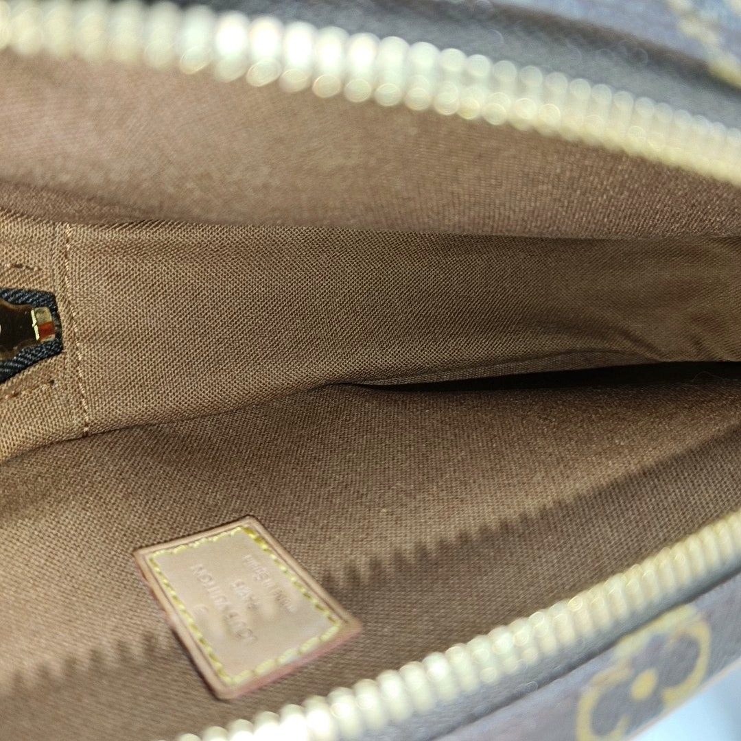 GANGE Monogram Coated Canvas Brown