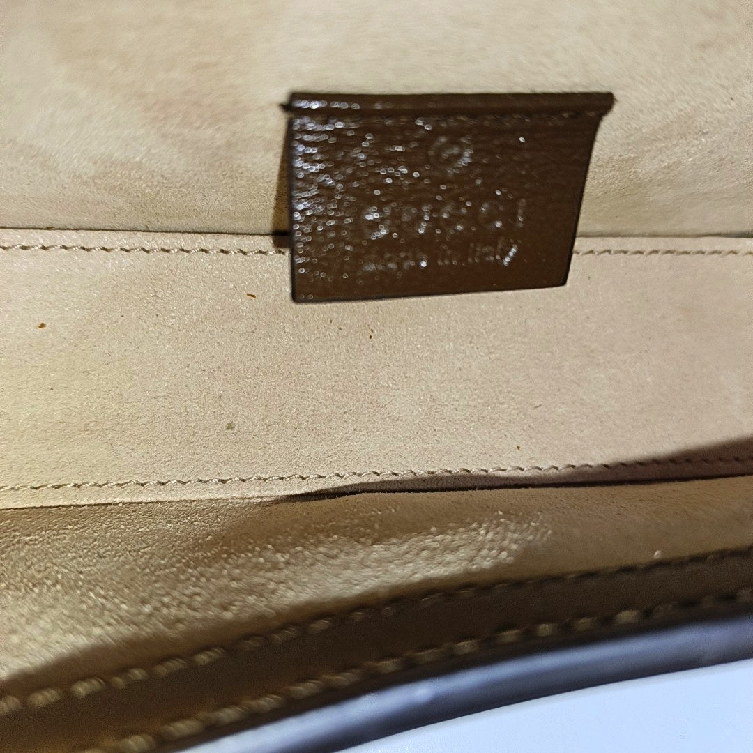 Horsebit 1955 Mini Monogram Coated Canvas Beige
