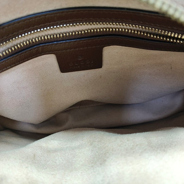 Horsebit 1955 Small Coated Canvas Beige