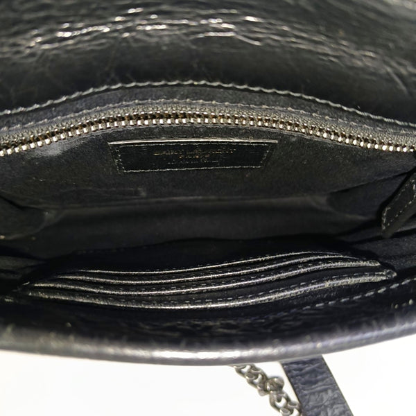 NIKI Mini Chevron Calfskin Black