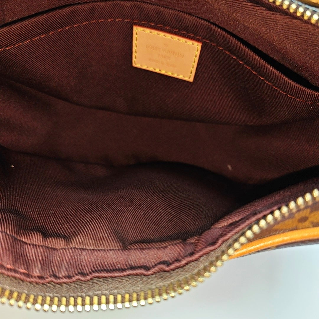 CROISSANT Monogram Coated Canvas Brown