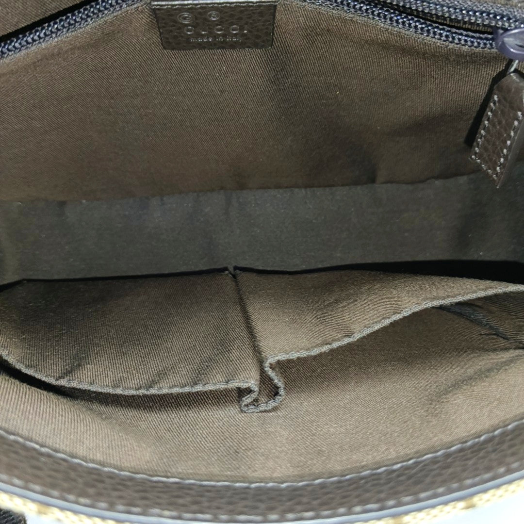 Monogram Canvas Shoulder Bag Brown