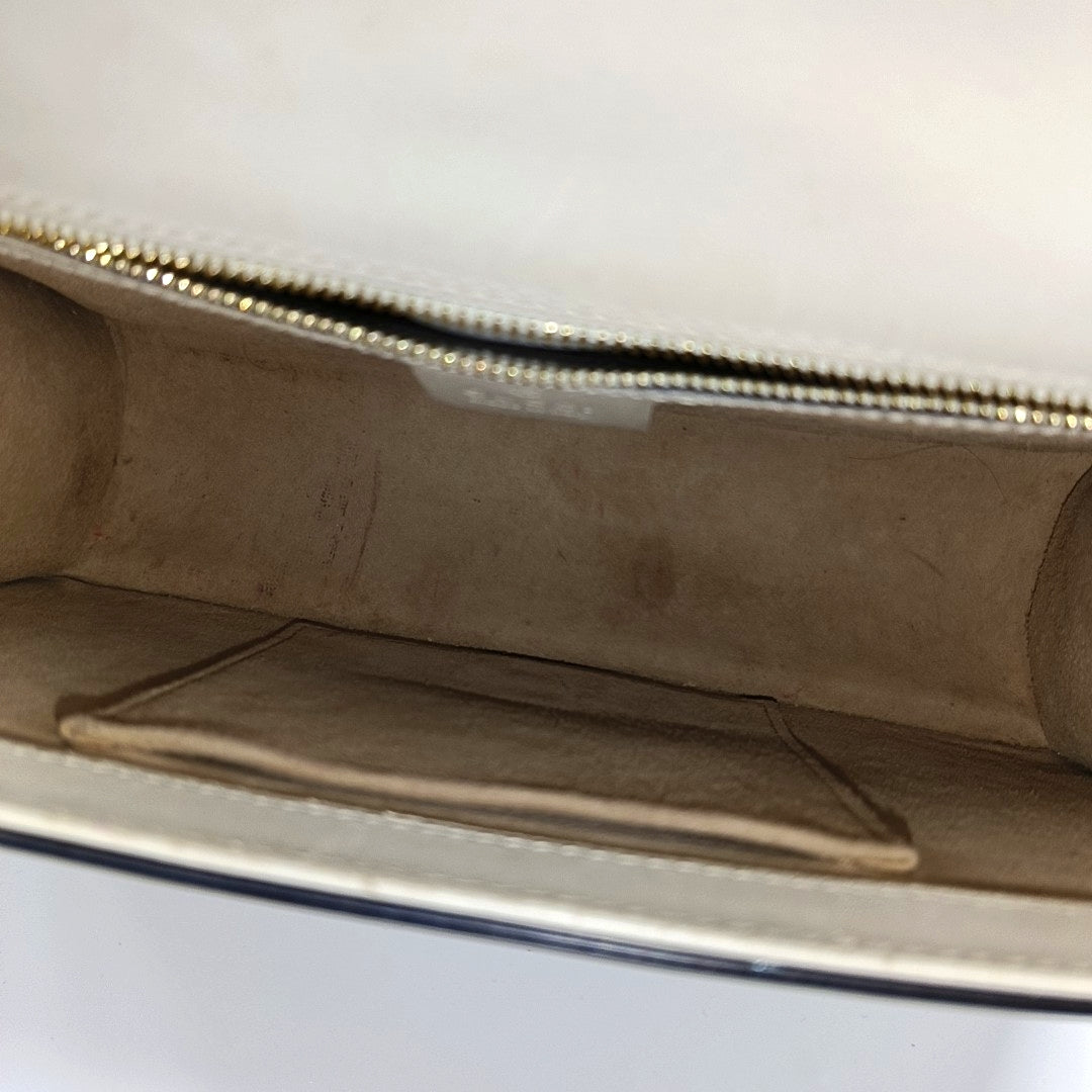 Authenticated pre-owned  Sylvie Small Calfskin White - Shoulder Bag at Looply