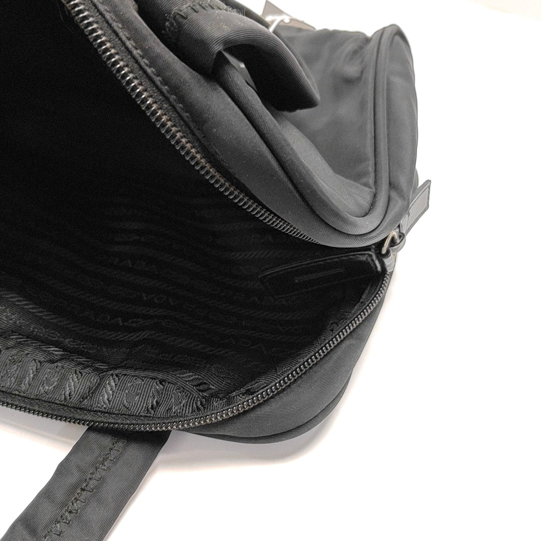 Nylon Top Handle Bag Black