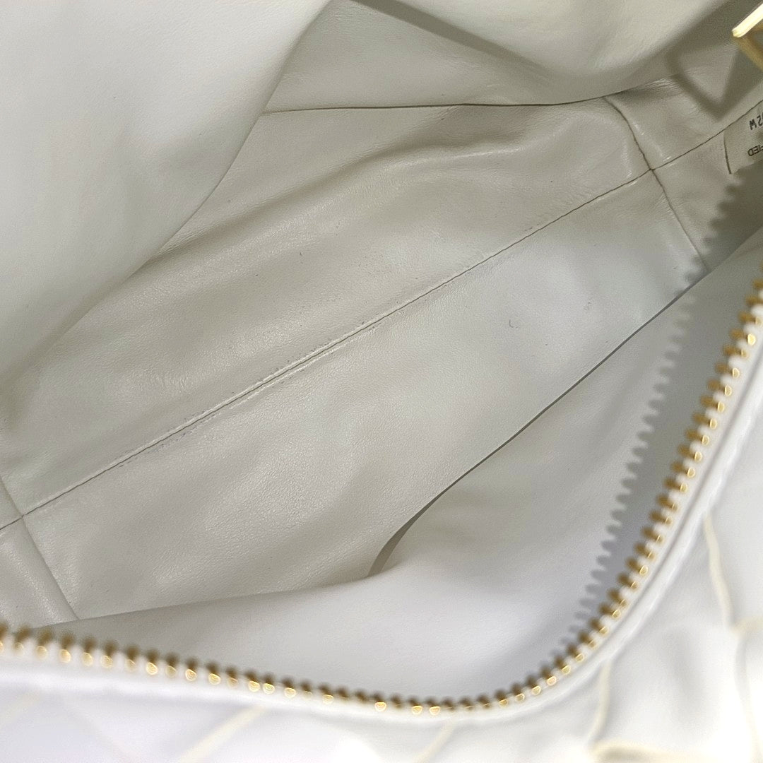 Calfskin Top Handle Bag White