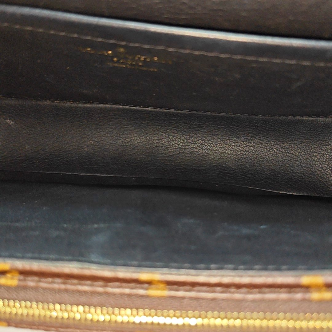 MARCEAU Monogram Coated Canvas Brown
