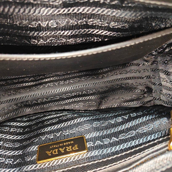 Saffiano Calfskin Shoulder Bag Black