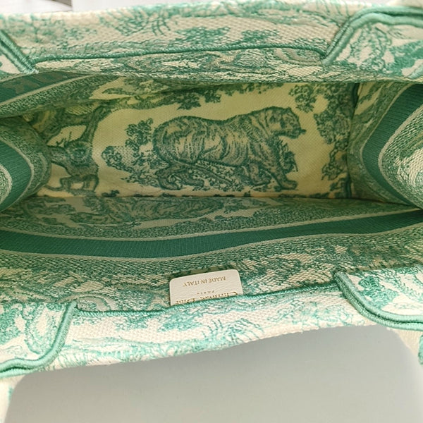 Book Tote Medium Canvas Green