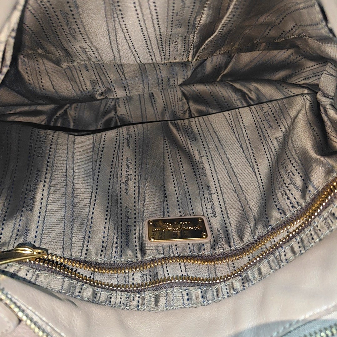 Calfskin Shoulder Bag Gray