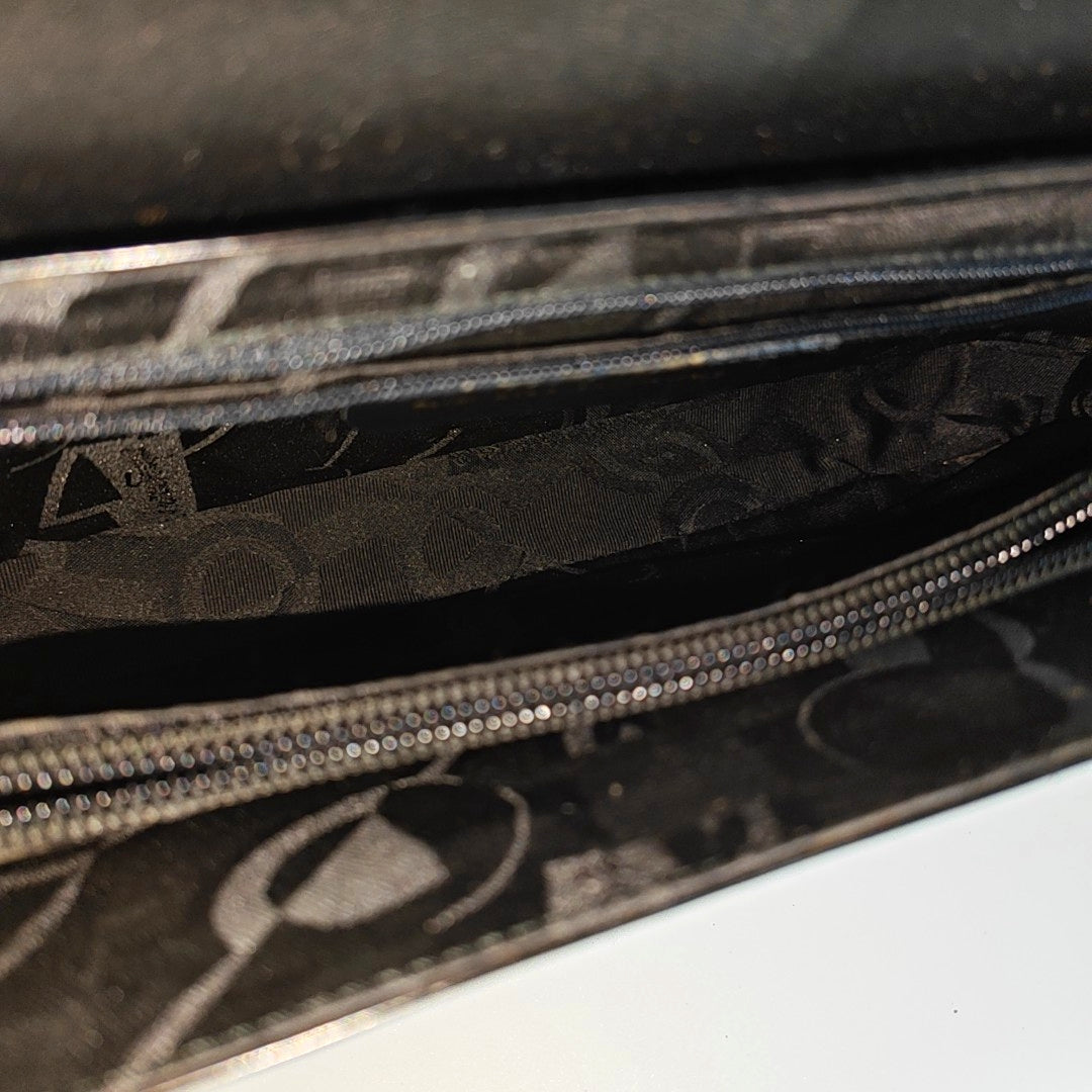 Calfskin Top Handle Bag Black