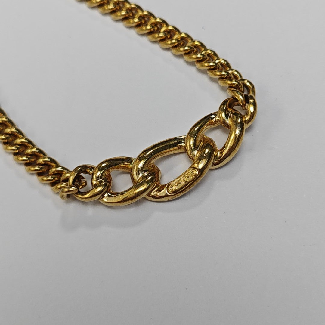 Twist Round Metal Gold Necklace