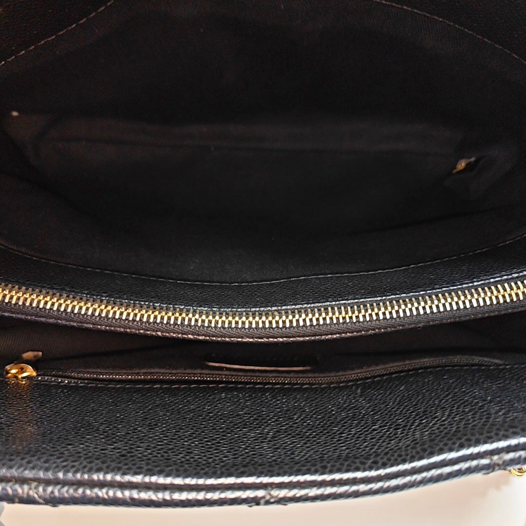 CC TIMELESS SOFT Quilted Grained Calfskin Black