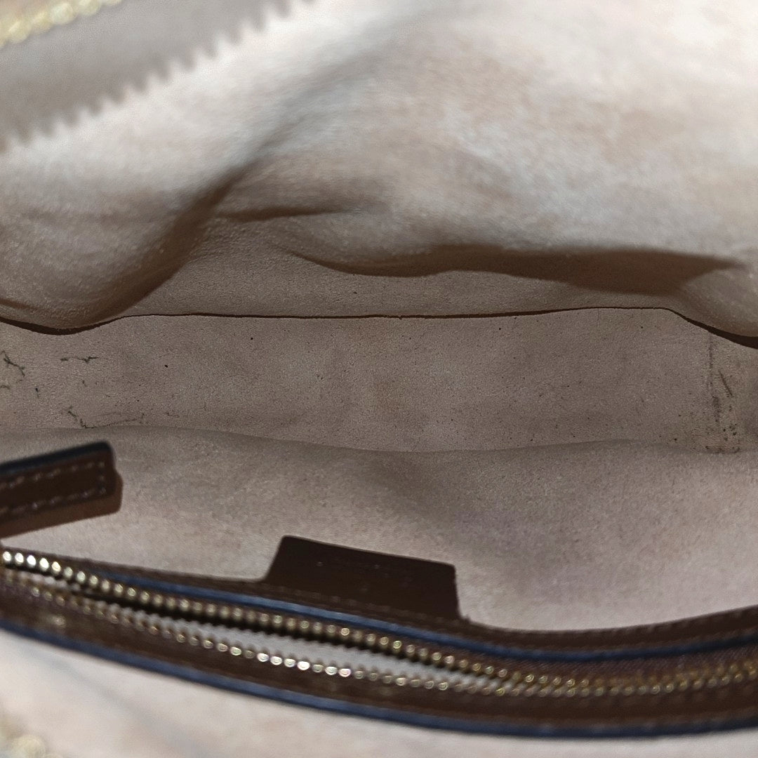 Horsebit 1955 Small Coated Canvas Beige