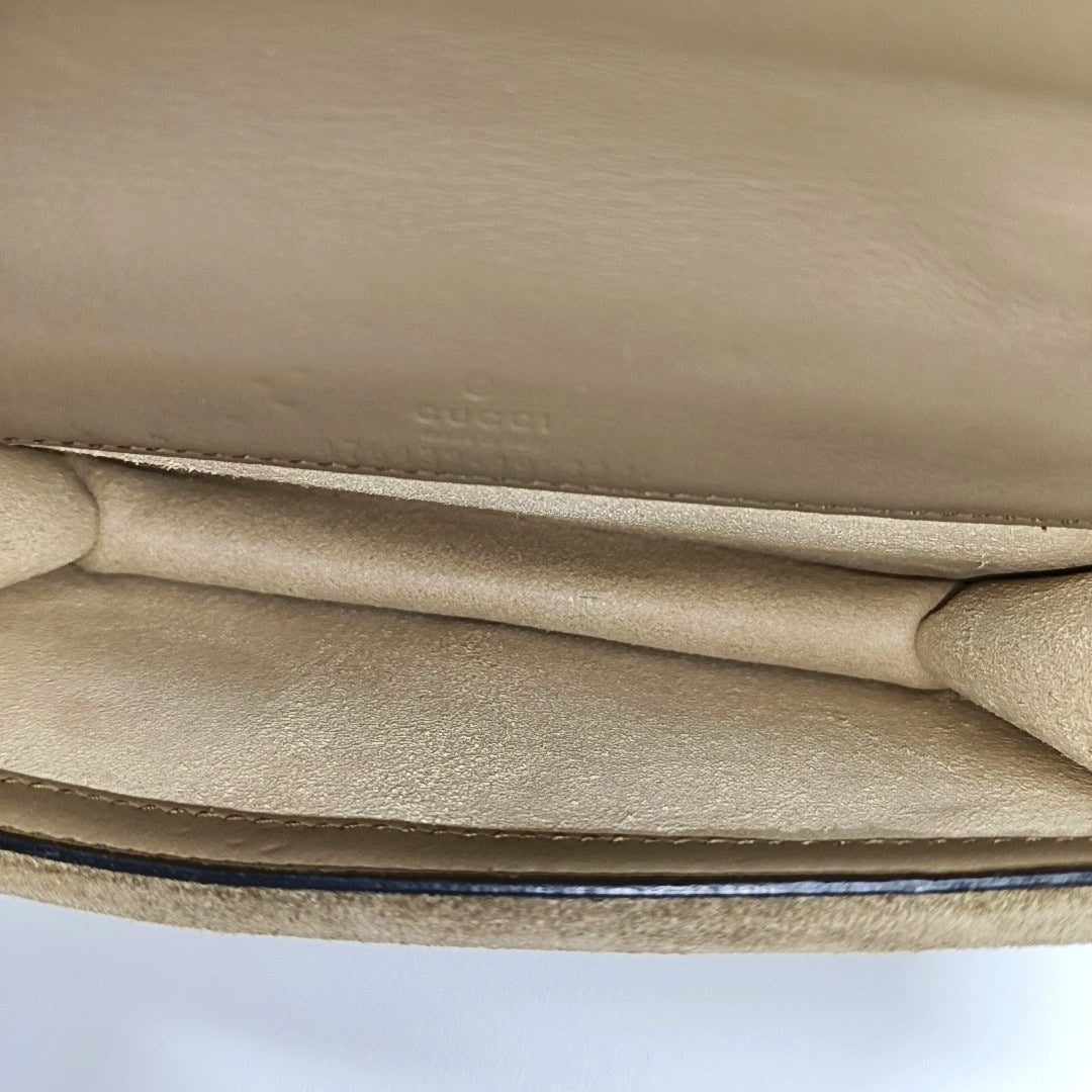 Dionysus Super Mini Monogram Coated Canvas Beige