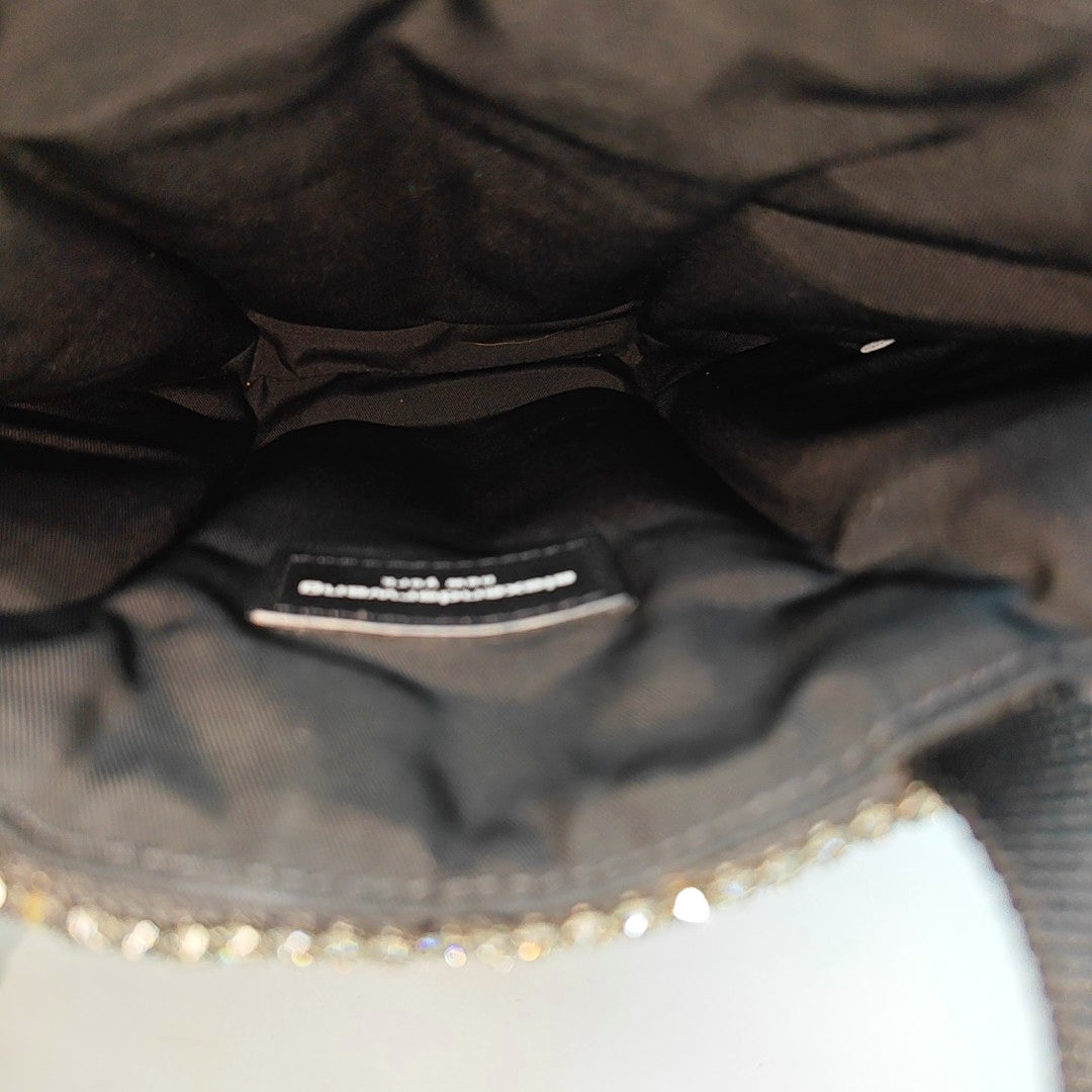 Lab-Grown Diamond Top Handle Bag Black
